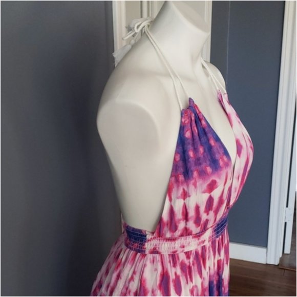 Forever 21 Tie-dye Plunging Halter Neck Maxi Dress - Picture 3 of 7